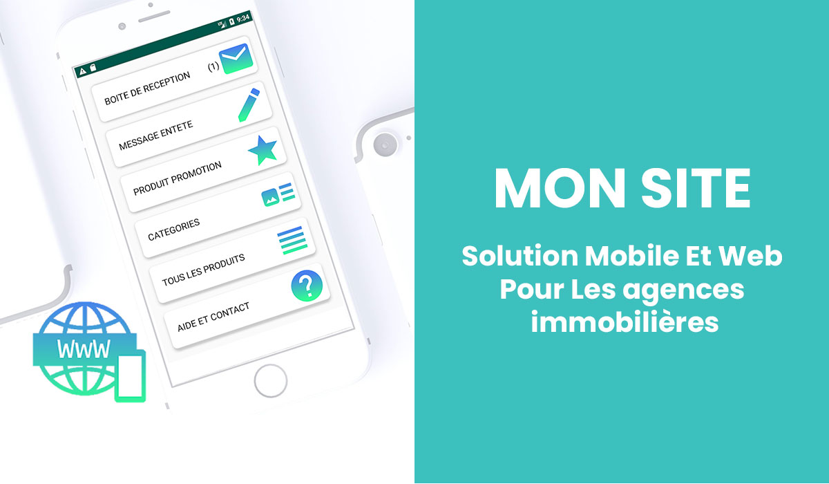Logo et Illustration de l'application web et mobile MONSITE