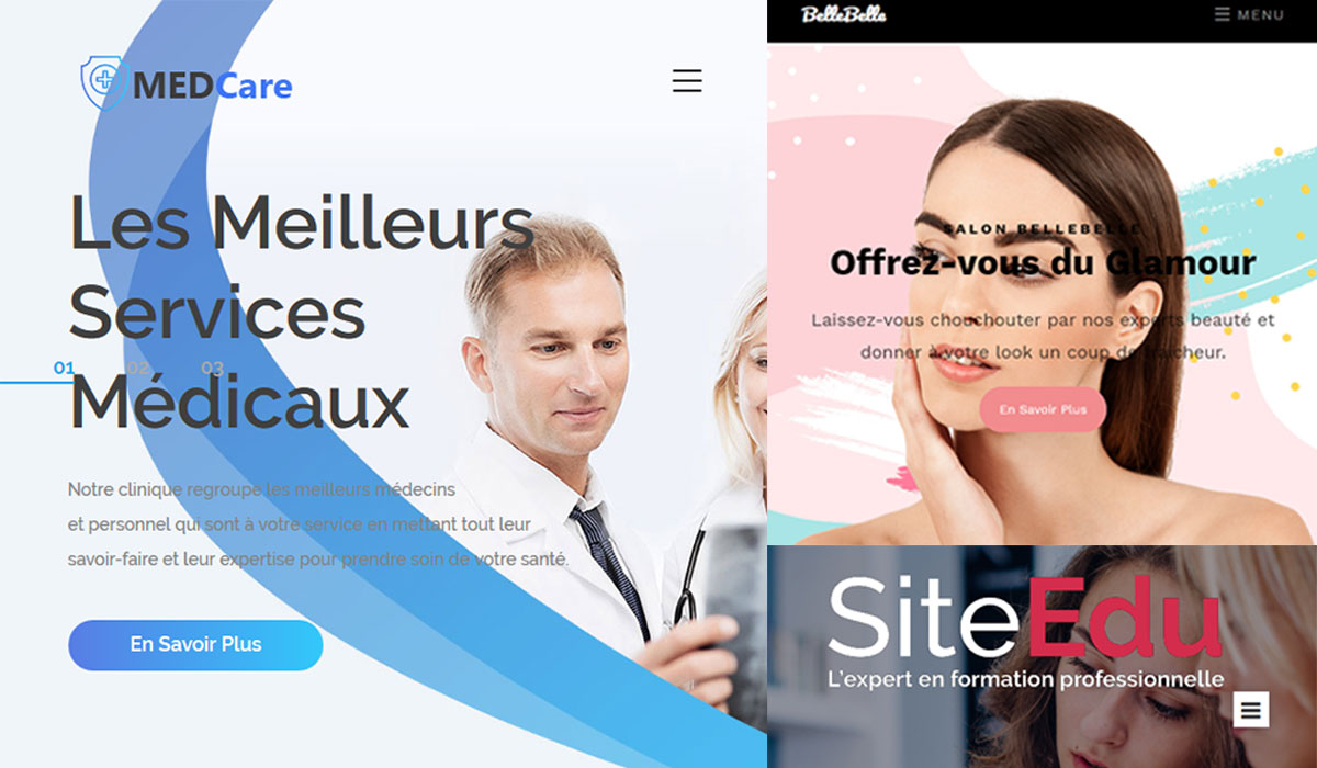 Screenshots de sites web créés par Phoenix Studio